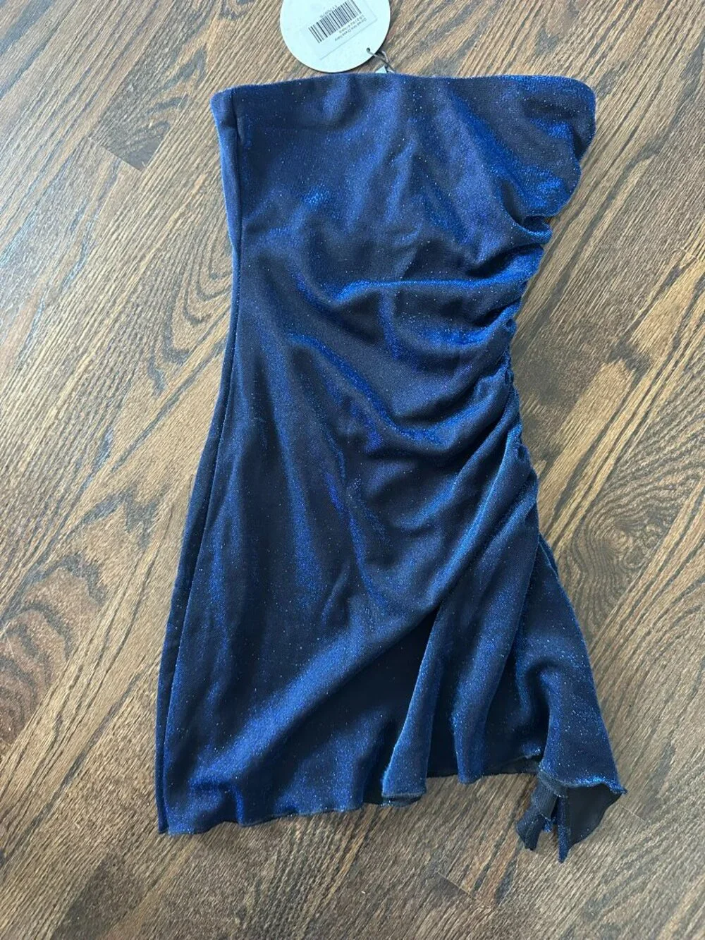 Princess Polly Donelli Mini Dress NWT Navy strapless Ruched US 0 XXS